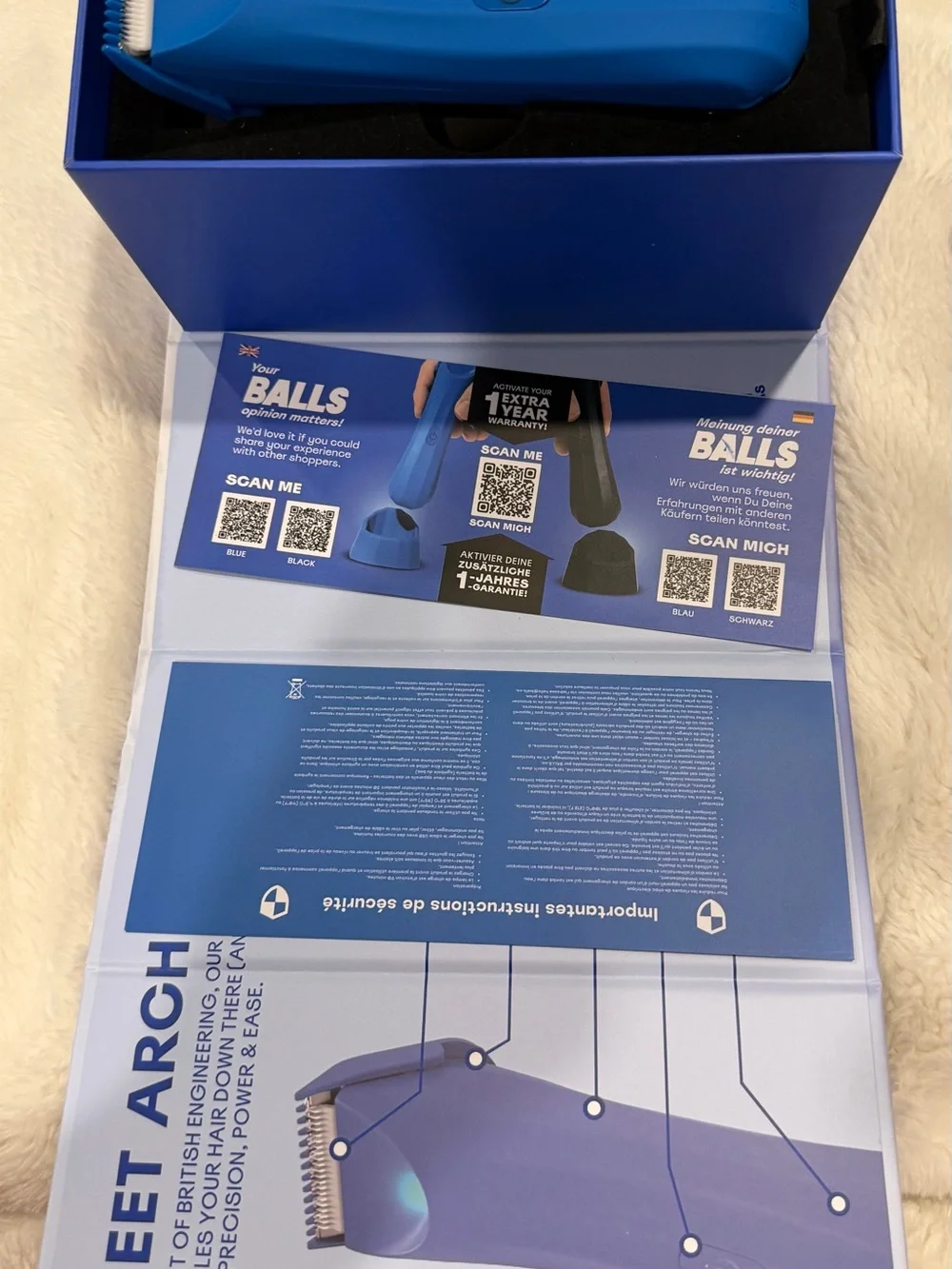 Balls The Archibald Full Body Trimmer - Blue NIB